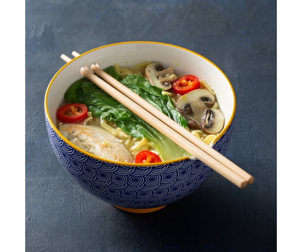 Noodle Bowl with Chopsticks