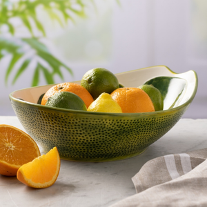 Lime Serving Oval Bowl 10.5"
