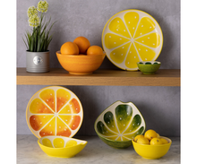 Load image into Gallery viewer, Orange Serving Bowl 10&quot;
