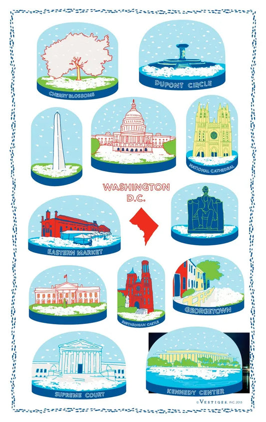 Washington DC Snow Globe Towel