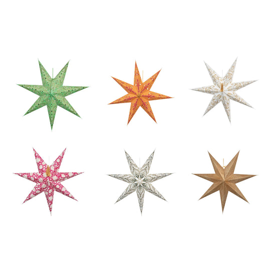Recycled Paper Star with LED Light
