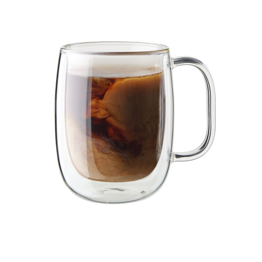 Zwilling Sorrento Plus Double-Wall Glass Coffee Mug, Set of 2 15 oz