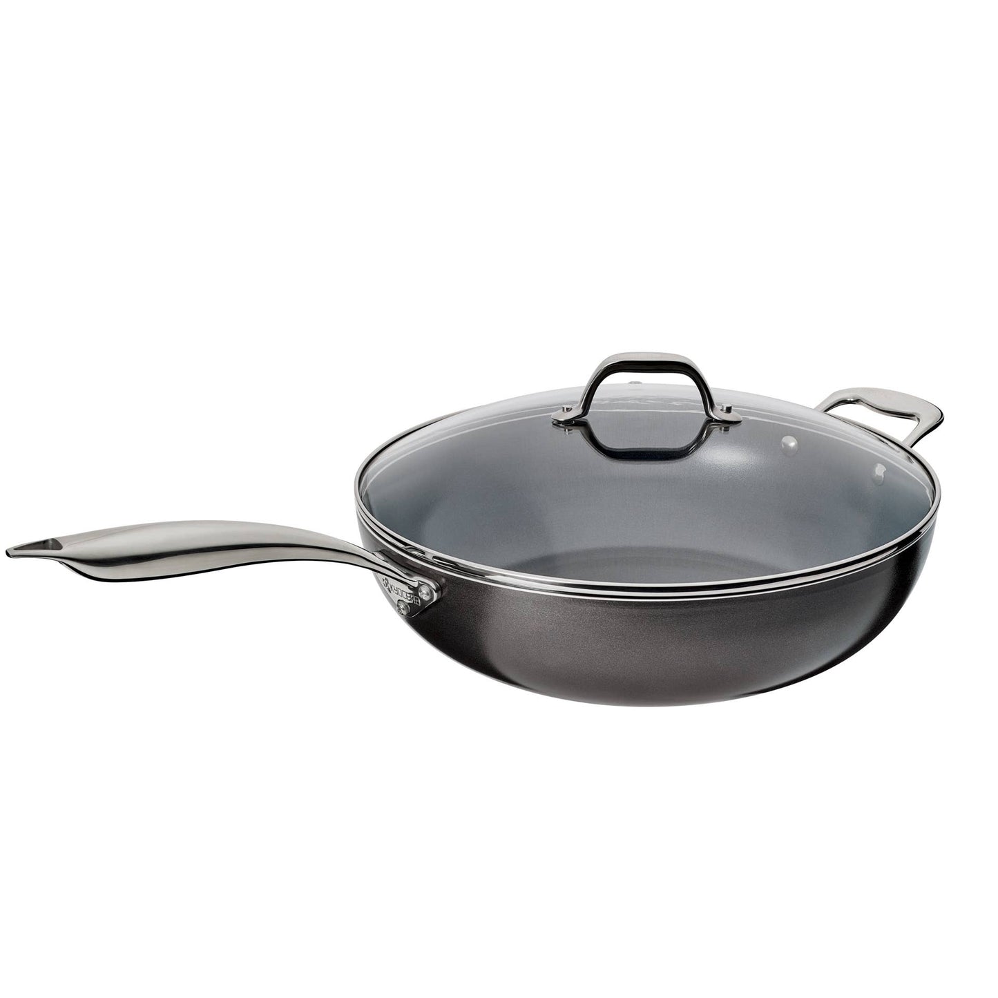 12.5"  Nonstick WOK w/ Tempered-Glass Lid