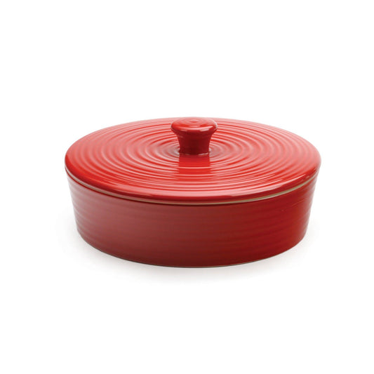 Tortilla Warmer - 8In - Stoneware - Red