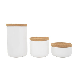 Kamenstein Ceramic and Cork Canisters