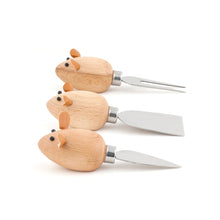 Load image into Gallery viewer, Cheese Knives Mice (Set of 3)

