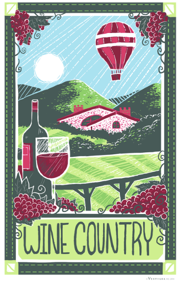 Wine Country Kitchen Towel