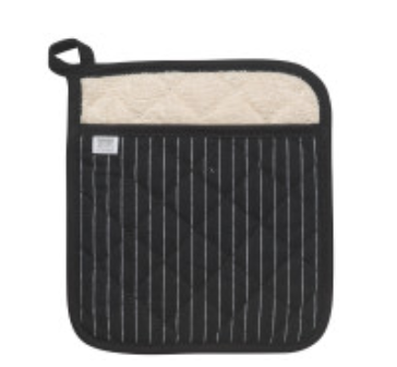 Pinstripe Black Superior Potholder