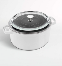 Load image into Gallery viewer, Staub 4 Qt Round Dutch Oven Cocotte with Glass Lid

