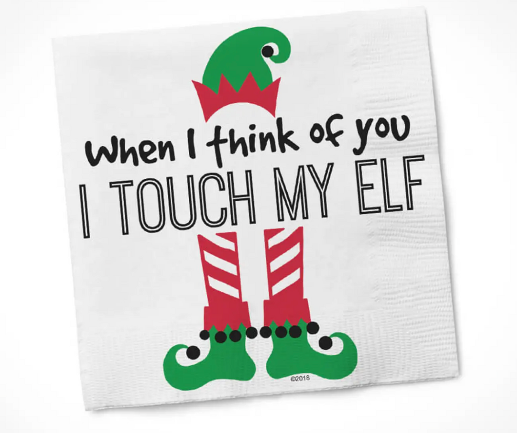 Touch My Elf Cocktail Napkin