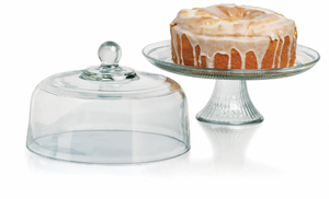 Glass Cake Stand with Cover