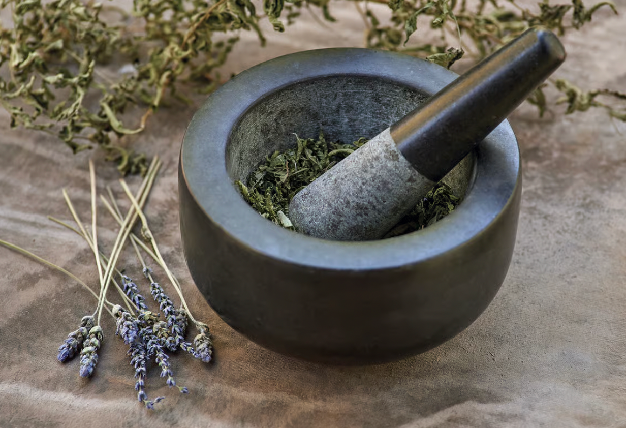 Black Granite Mortar and Pestle