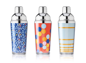 16 oz Assorted Pattern Cocktail Shakers