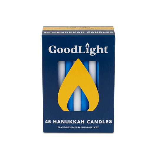 Hanukkah Candles: 45-Count Box: Blue & White