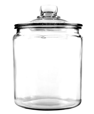 Anchor Hocking Glass Cracker Jar with Metal Lid, Clear - 1 qt