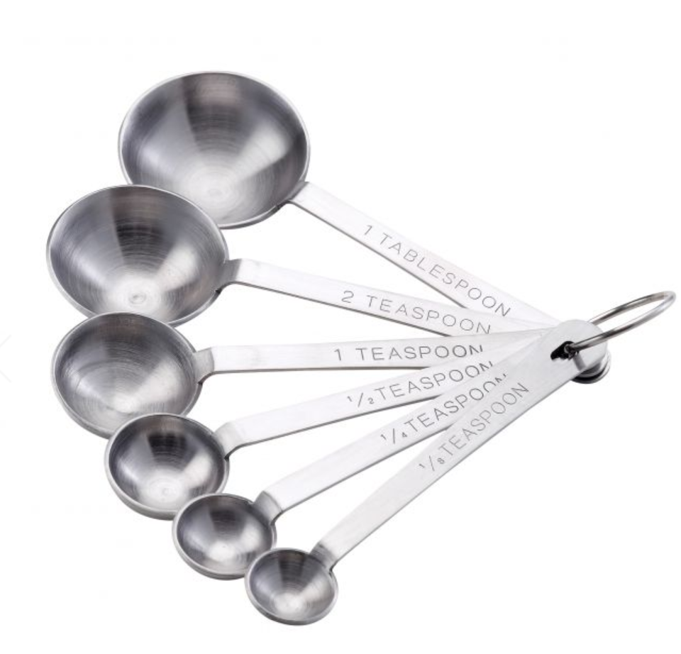 Choice 4-Piece Stainless Steel Measuring Spoon Set with Wire Handles