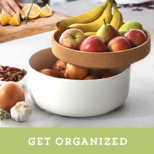 Load image into Gallery viewer, Kamenstein Ceramic and Cork Fruit Bowl
