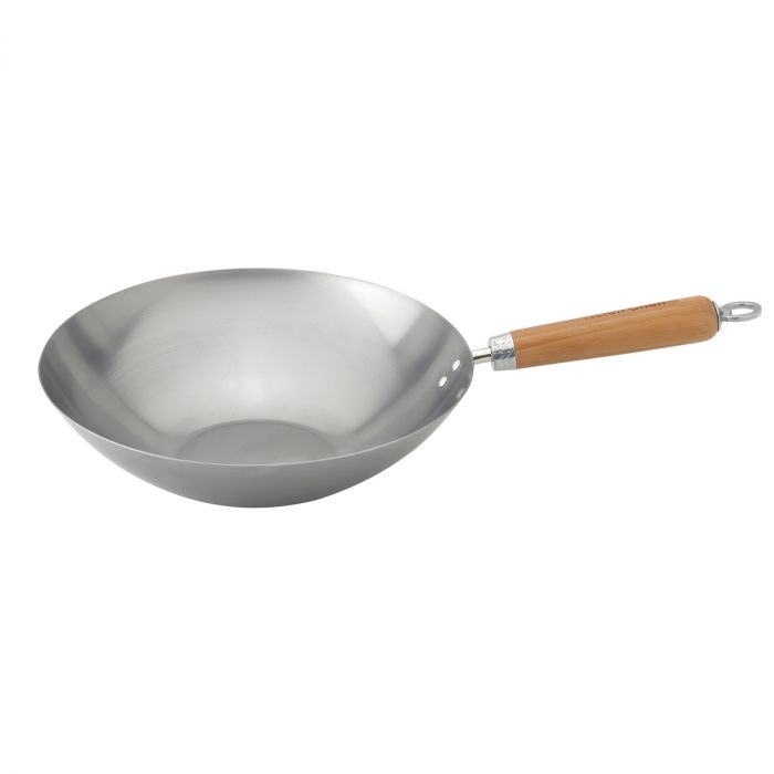 Carbon Steel Wok Stir Fry Pan, 12in - Helens Asian Kitchen