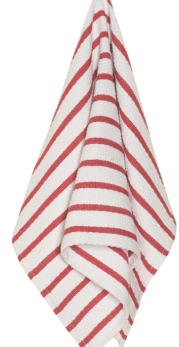 Red Basketweave Dishtowel