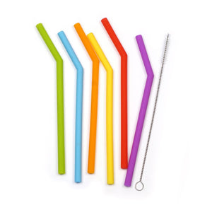 Silicone Straw Set of 6 (6 in.)