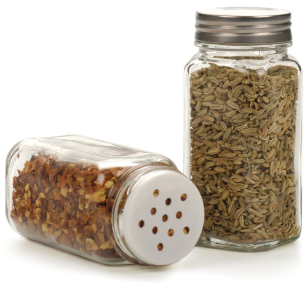 Square Glass Spice Jar