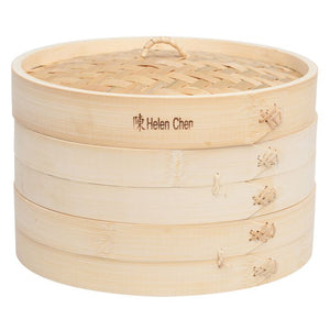 Bamboo Steamer with Lid, 10" - Helens Asian Kitchen