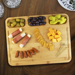 3-Well Kitchen Prep Cutting Board with Juice Groove, 17-1/2" x 13-1/2"